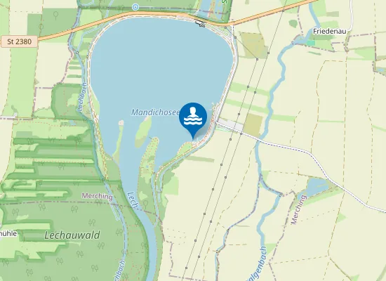 Map of LECHSTAUSTUFE 23 MANDICHOSEE MERCHING OSTUFER