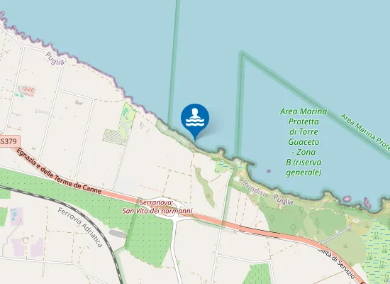 Map of PUNTA BUFALORIA SPIAGGIA AEREONAUTICA