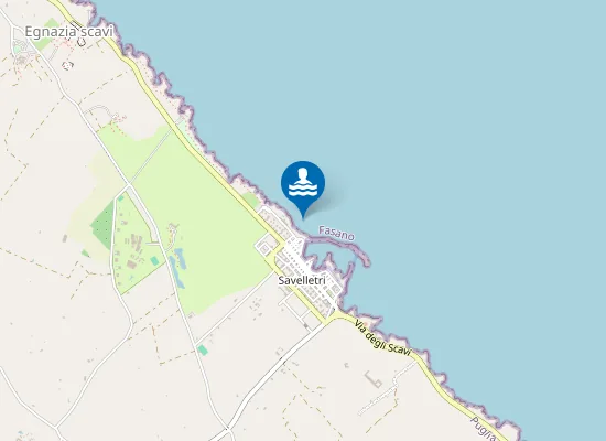 Map of SAVELLETRI RISTORANTE 'LA SORGENTE'