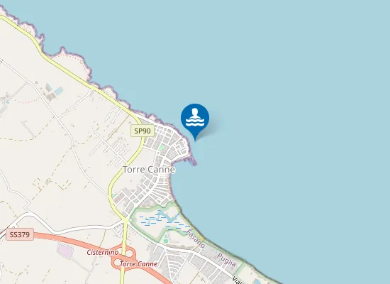 Map of TORRE CANNE DI FRONTE AL FARO