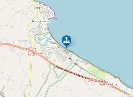 Map of TORRE CANNE LIDO SABBIA D'ORO