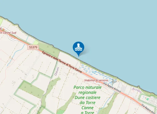 Map of TORRE CANNE-SUD A SUD POSTO DI TAVERNESE