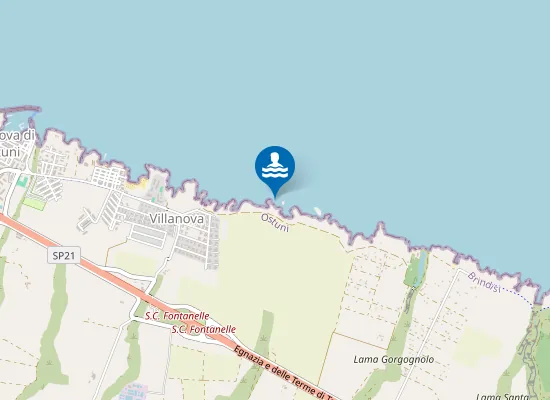 Map of VILLANOVA DI FRONTE A 'PLAIA RESIDENCE'