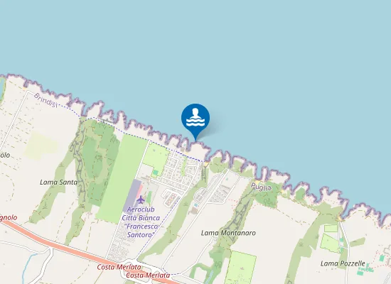 Map of COSTA MERLATA DI FRONTE A VIA DEL MARE