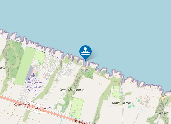 Map of COSTA MERLATA STRADA CON CASA ROSSA