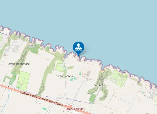 Map of T.POZZELLA - SC. VALTUR 200 MT NORD