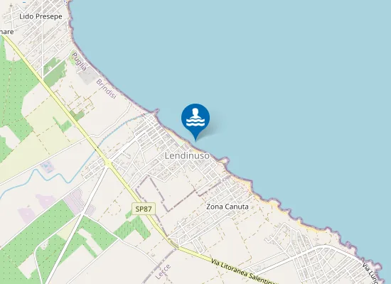 Map of LENDINUSO SPIAGGIA LIBERA