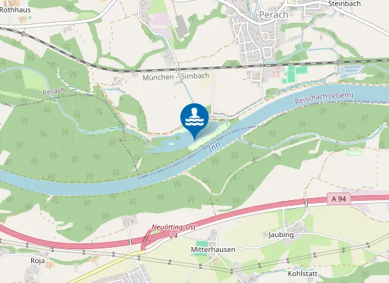 Map of PERACHER BADESEE PERACH SUEDUFER BEI GROSSER EICHE