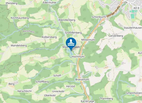 Map of BADESEE HOCHMUEHL REISCHACH KIOSK NEBEN STEG