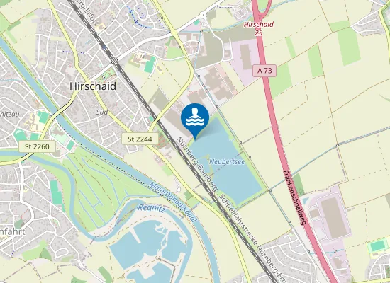 Map of BAGGERSEE HIRSCHAID HIRSCHAID