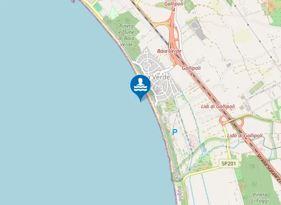 Map of BAIA VERDE-SPIAGGIA