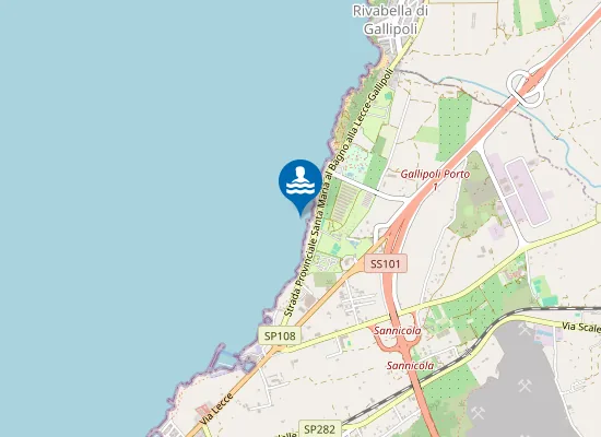 Map of 500 MT NORD SCAR. DISTILLERIA SALENTO