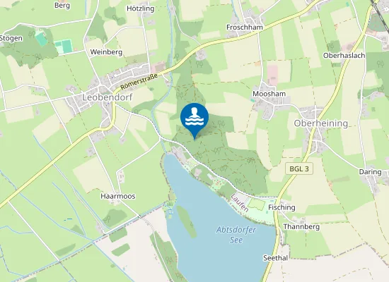 Map of Abtsdorfer See Saaldorf Surheim