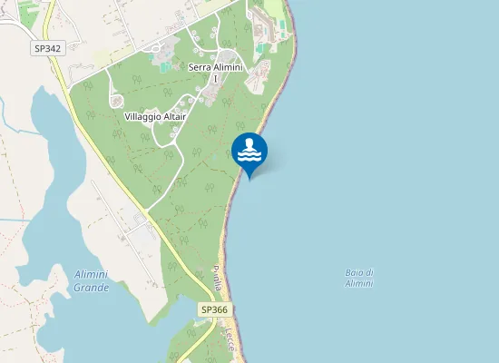 Map of SERRA DEGLI ALIMINI A NORD SCARICO