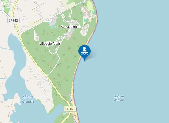 Map of SERRA DEGLI ALIMINI-A SUD SCARICO
