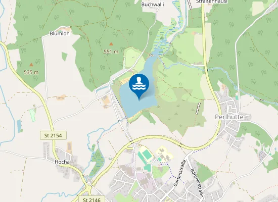 Map of PERLSEE WALDMUENCHEN ALTEZIEGELHUETTE