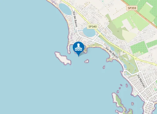 Map of TORRE CHIANCA ALLA FOCE DEL CANALE