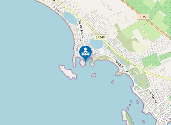 Map of 100 Mt A Nord Ovest Del Punto 140