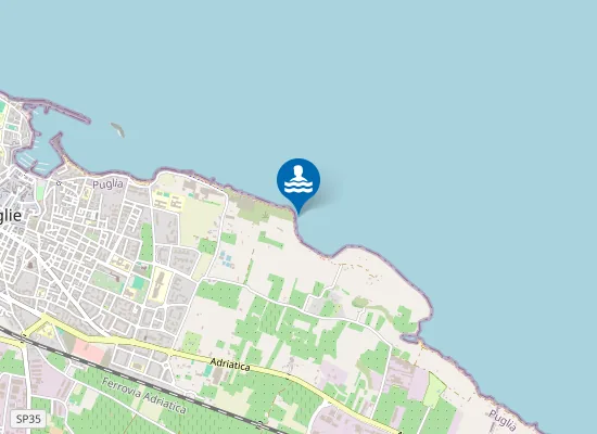 Map of 500 MT SUD FOGNA CIT.NA BISCEGLIE