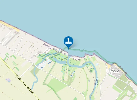 Map of FOCE FIUME OFANTO 100 MT SN