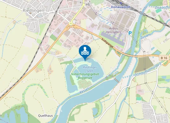Map of BAGGERSEE RIEDLINGEN DONAUWOERTH