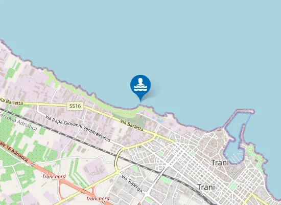 Map of 500 MT NORD FOGNA CIT.NA TRANI