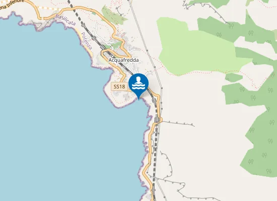 Map of ACQUAFREDDA - VALLONE DEGLI ZINGARI