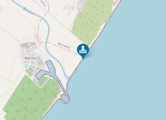 Map of FOCE BASENTO - 300 MT. MARGINE NORD