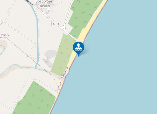 Map of FOCE CAVONE - 150 MT. MARGINE NORD