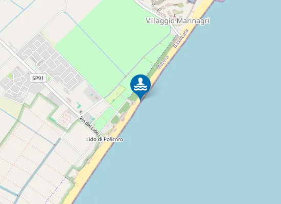 Map of POLICORO LIDO - LATO NORD