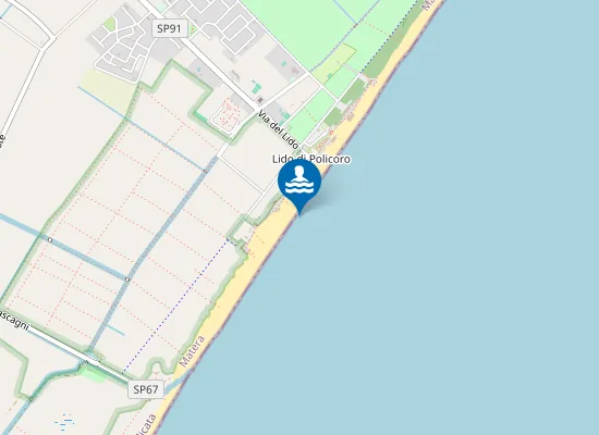 Map of POLICORO LIDO - LATO SUD