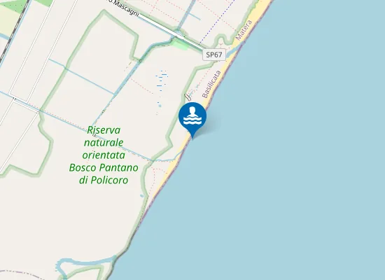 Map of CANALE SCOLMATORE - 50 MT. MARGINE NORD