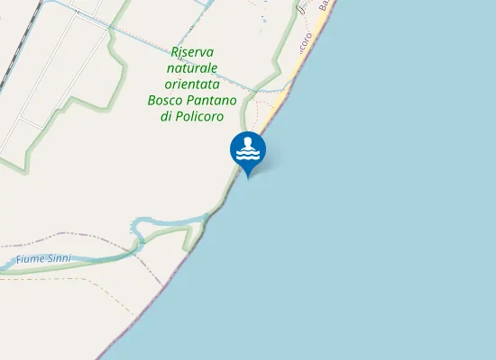 Map of FOCE SINNI - 250 MT. MARGINE NORD