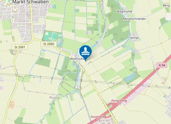 Map of BADEWEIHER MARKT SCHWABEN MARKT SCHWABEN