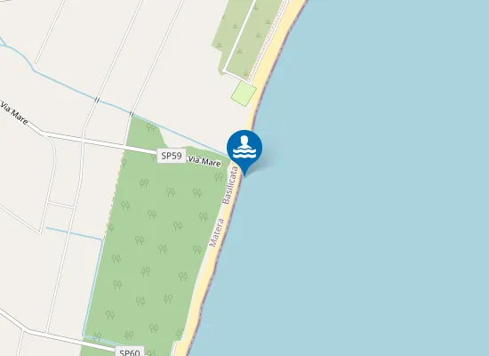 Map of CANALE BUFALORIA - 100 MT. MARGINE SUD