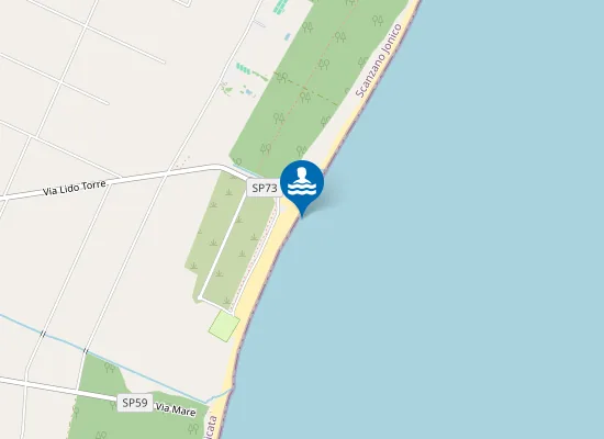 Map of IDROVORA SCANZANO ION.-100 MT. MARG. SUD