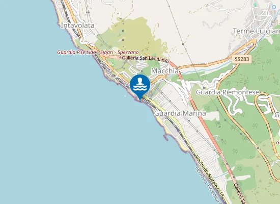 Map of 150 MT DX FIUME BAGNI