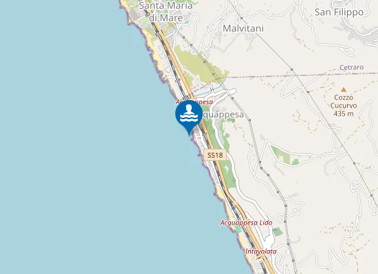 Map of 100 MT SX TORRENTE FIUMICELLO