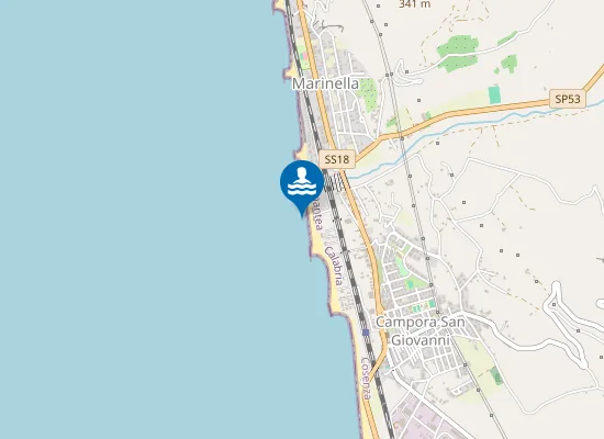 Map of 100 MT SX FIUME OLIVA