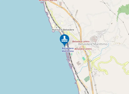 Map of STAZ.NE FF.SS.BELVEDERE M.