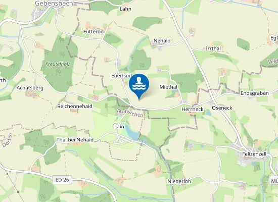 Map of ERLENSEE LAIN TAUFKIRCHEN VILS STEG 1