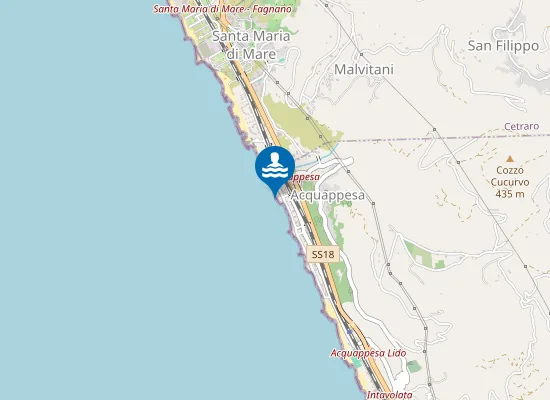 Map of 100 Mt Dx Torrente Fiumicello