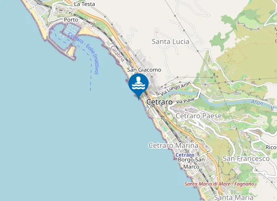 Map of 100 Mt Dx Fiume Aron