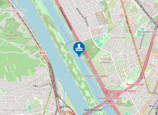 Map of NEUE DONAU, HÖHE GRUNDWASSERWERK