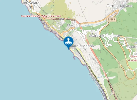 Map of 150 MT SX FIUME BAGNI