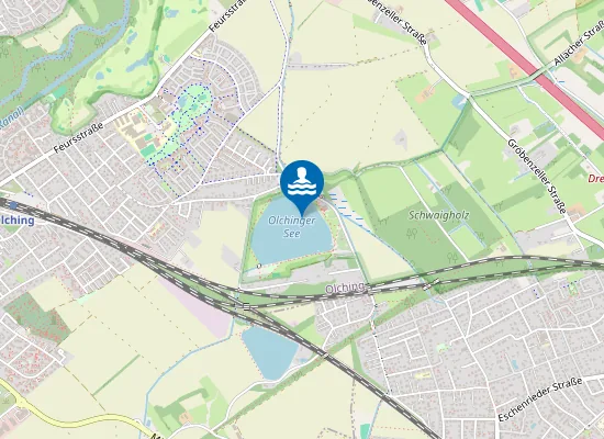 Map of OLCHINGER SEE OLCHING NAEHE WASSERWACHT
