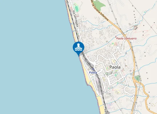 Map of 100 MT SX TORRENTE S. FRANCESCO