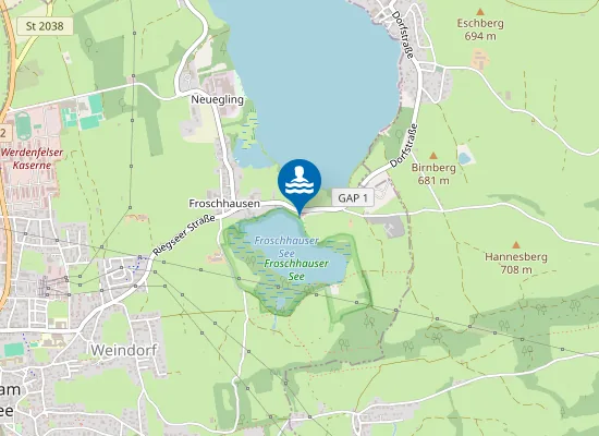 Map of FROSCHHAUSER SEE MURNAU