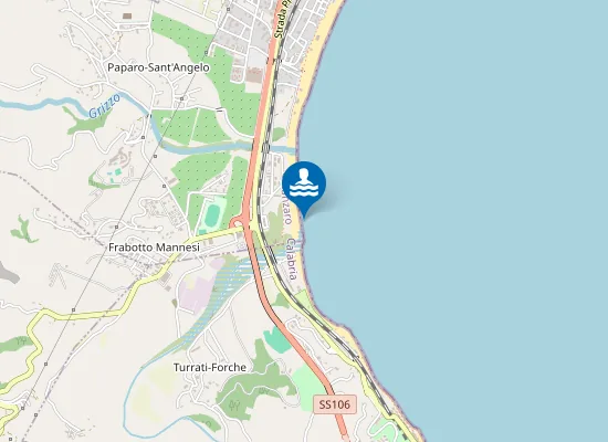 Map of 200 MT A NORD T. SOVERATO