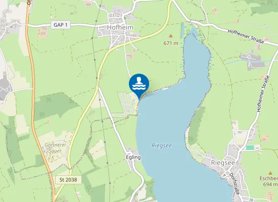 Map of RIEGSEE RIEGSEE CAMPING BRUGGER